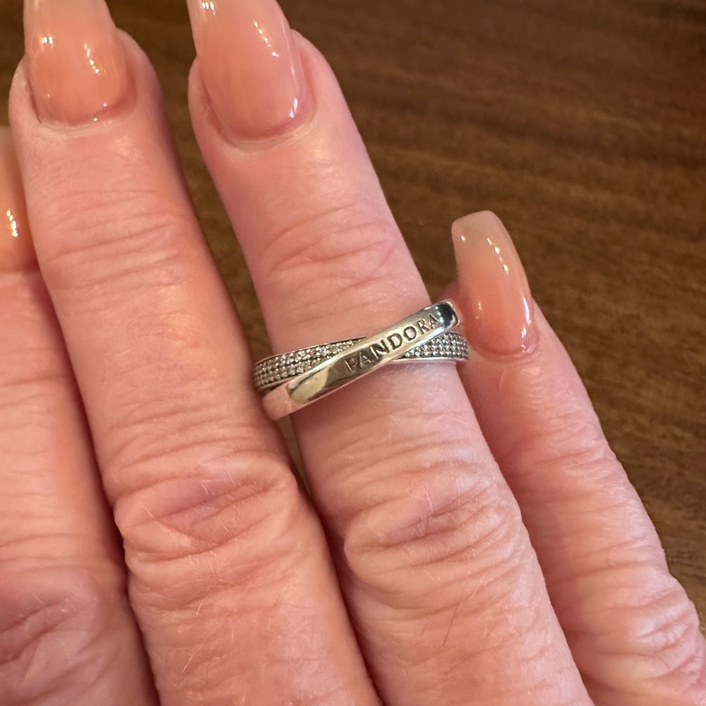 Pandora Silver Twisted Infinity Ring - image 1